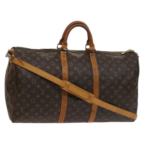 LOUIS VUITTON Monogram Keepall Bandouliere 55 Boston Bag - Picture 1 of 15